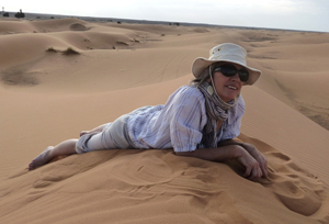 Margaret England in the Sahara